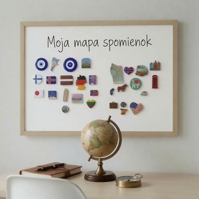 Toptabule.sk Biela tabuľa na magnetky v drevenom prírodnom ráme CLASSIC 90 x 60 cm