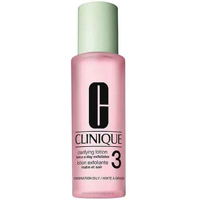 Clinique 3-Step Skin Care Clarifying Lotion 3 Twice A Day Exfoliator Combination Oily хидратиращ тоник за смесена към мазна кожа за жени 200 мл