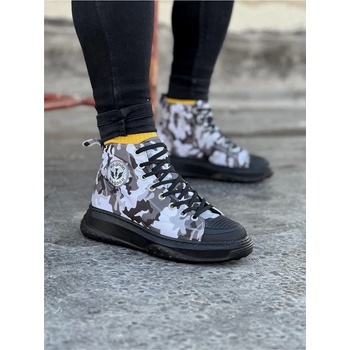 Wagon Wagoon Мъжки ежедневни обувки с връзки WG017 - Сив камуфлаж #367866 (367866_Светло сиво)