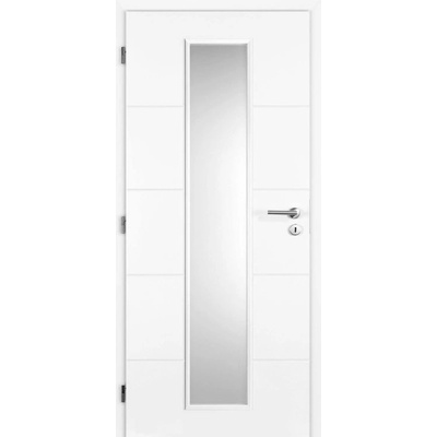 Doornite Quatro Linea, 80 L, 84 x 198 cm, lakované, levé, bílé, prosklené C1MQWP.80L1.FT