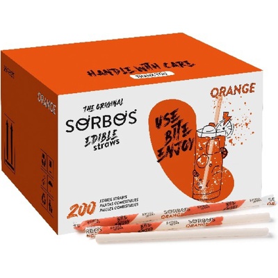 SORBOS ядливи плодови сламки ПОРТОКАЛ (200 бр. )