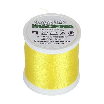 Vyšívací nitě PES Madeira Polyneon (400m) barva 1623 lemon