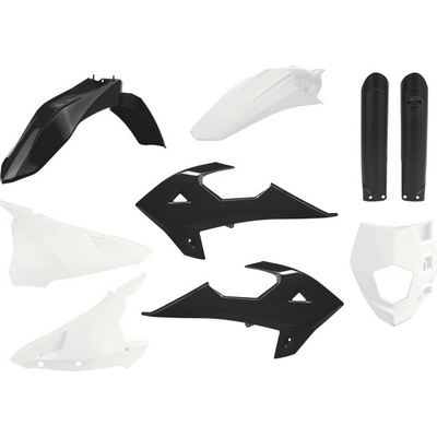 Sada plastů POLISPORT 91037 enduro Black/white – Hledejceny.cz