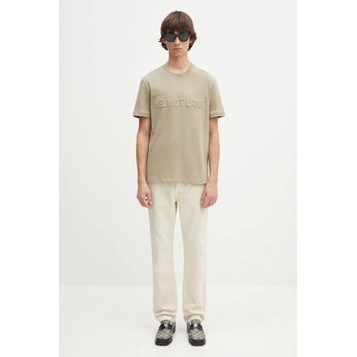 Helmut Lang Памучна тениска Helmut Lang EMBOSSED. TEE. ROUNDED (P01HM508)