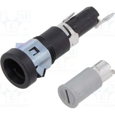 EATON/BUSSMANN BK-HTB-92I-R Zásuvka s krytkou; 6,3x32mm; 20A; 250VAC; HTB; na panel; černá