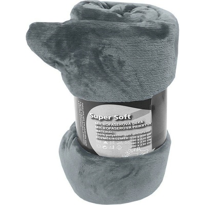 Bazyl cz Mikroflanelová deka Super Soft Světle šedá 200x230