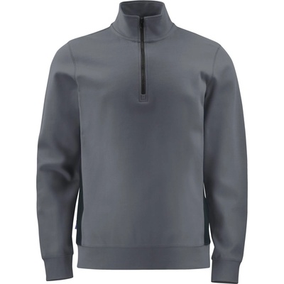 ProJob 2128 sweatshirt 1/Мъжки суитшърт с 2 ципа и 1/2 цип, сив, размер 3xl (64212807613)