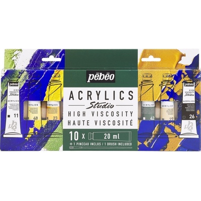 Pébéo Acrylic Paint Комплект акрилни бои 10 x 20 ml 10 бр (833316)
