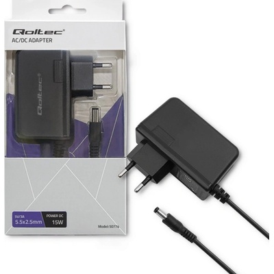 Qoltec Napájecí zdroj 15W | 5V | 3A | 5.5*2.5
