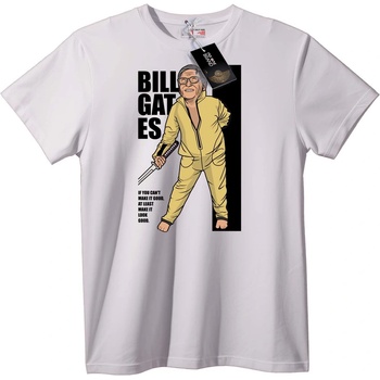 NOONEBRAND Тениска Bill Gates с Меч - 2XL, White
