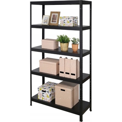 Kovona Regál 180 x 100 x 40 5 políc lak čierny 8595145601165
