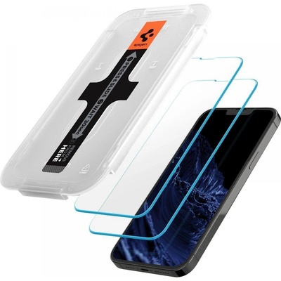 Spigen Протектор Spigen, Glass. Tr Ez Fit, Tempered Glass, за iPhone 13, iPhone 13 Pro, прозрачен, 2 броя (dc-53703)