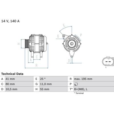 Generátor BOSCH 0 986 046 210