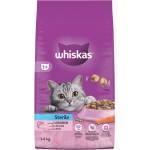 Whiskas Sterile 1, 4 кг суха пълноценна храна за възрастни котки след кастрация с вкусна сьомга