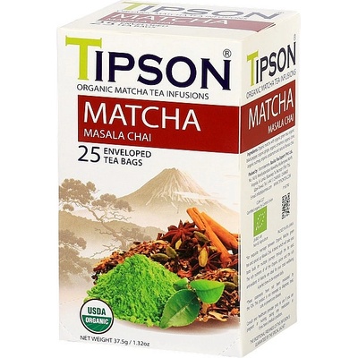 Tipson BIO Matcha čaj MASALA CHAI porcovaný 37,5 g