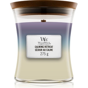 WoodWick Trilogy Calming Retreat ароматна свещ с дървен фитил 275 гр