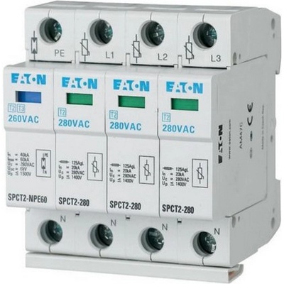 Eaton Защитa от пренапрежение EATON SPCT2-280-3+NPE, 167620 - 3P+N, 280VAC, 20 kA (167620)