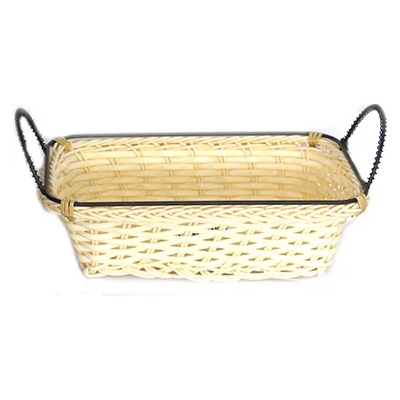 Jin bo yang CN-Водоустойчив панер правоъгълен с метални дръжки 23x15x7cm БЕЖОВ TU20755AS (181075-1) (01981394)