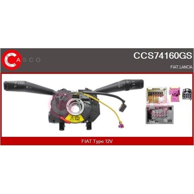Prepínacia páčka LUCAS svetiel,stieračov,smeroviek CASCO CCS74160GS