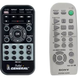 GENERAL Sony rm-sx1 - дистанционно управление дубликат (rm-sx1) Дистанционно