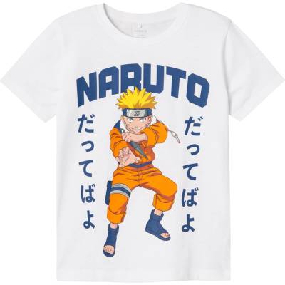 NAME IT Тениска 'Macar Naruto' бяло, размер 134-140