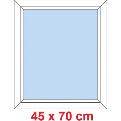 Soft Plastové okno 45x70 cm FIX neotevíravé Bílá