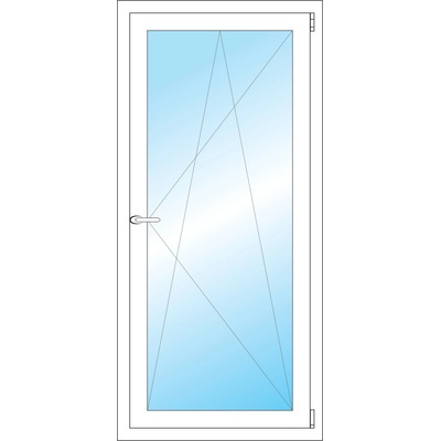 OKNA HNED Plastové okno 66x141 cm (660x1410 mm) bílé otevíravé a sklopné pravé