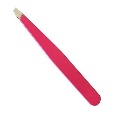 Duko Profesionální pinzeta šikmá nerezová lakovaná 9,6 cm růžová – Zboží Dáma