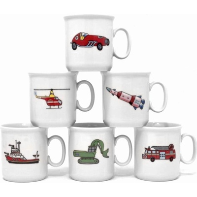 Český porcelán Hrnek dětský AUTO-MOTO porcelán mix dekorů 220 ml – Sleviste.cz