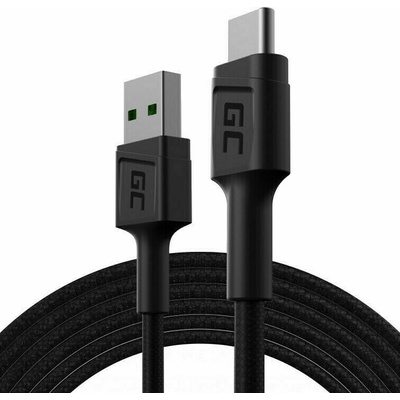 Green Cell KABGC19 PowerStream USB-A - USB-C, 200cm, černý