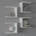 ASIR GROUP К-кт 4x Етажерка BASE 30x30 см бял (AS1526)