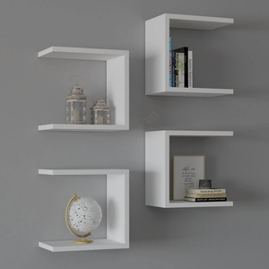 ASIR GROUP К-кт 4x Етажерка BASE 30x30 см бял (AS1526)