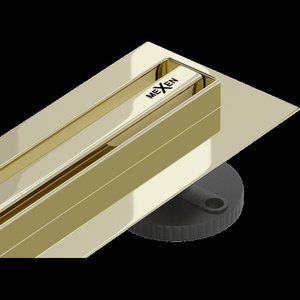 Mexen Flat 360° Slim линеен въртящ се сифон 80 см, златен - 1541080 (1541080)