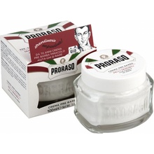 Proraso White Pre-Shave Cream krém pro snadnější oholení s mentolem, eukalyptem a glycerinem 100 ml