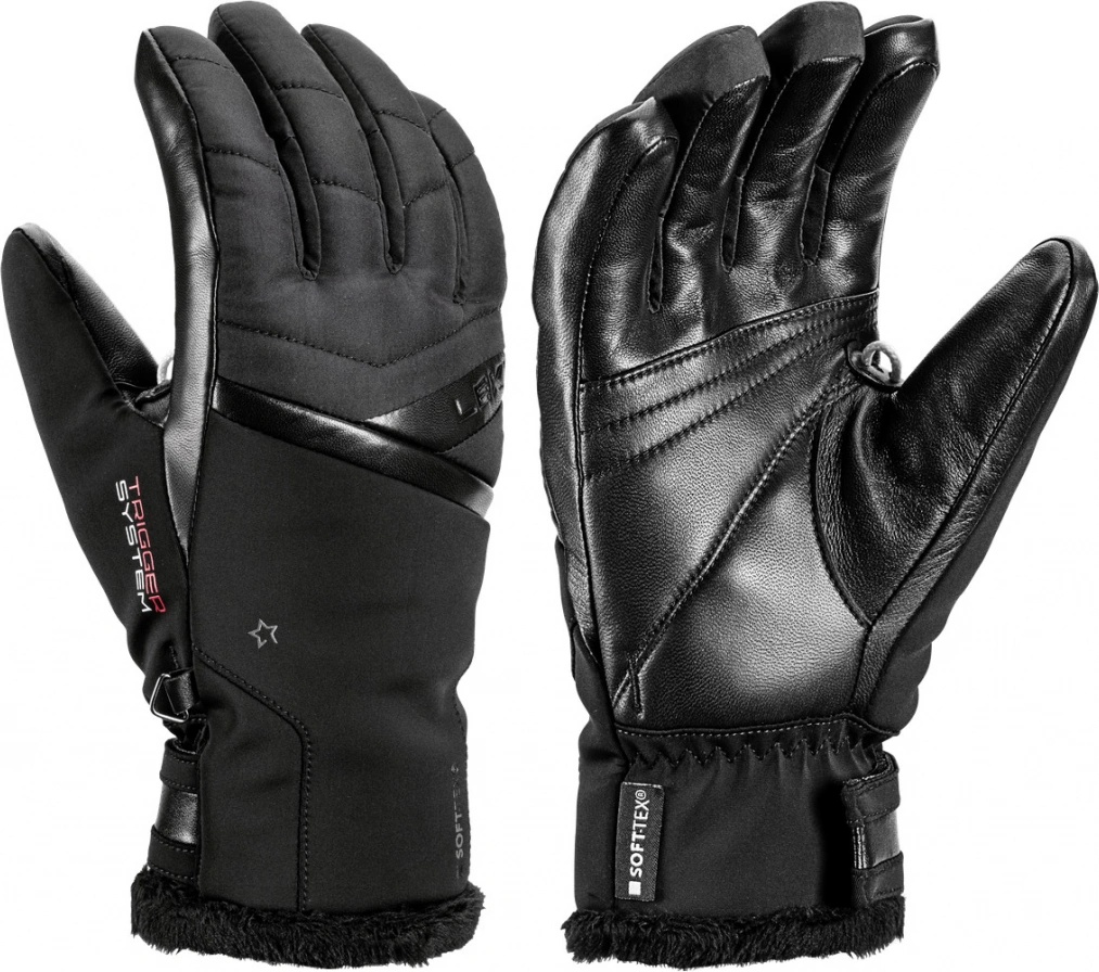 24LEKI　SNOWFOX 3D WOMEN　MITTEN　BLACK　7.0　定価￥16500　暖かくて快適＆スーパーバーゲン価格！50％OFFで即決・現品限り LEKI USA - SNOWFOX 3D WOMEN'S MITT - Alpine Ski Gloves