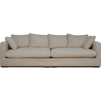 Scandic Бежов велурен диван 266 cm Comfy - Scandic (14161SN LIN4)