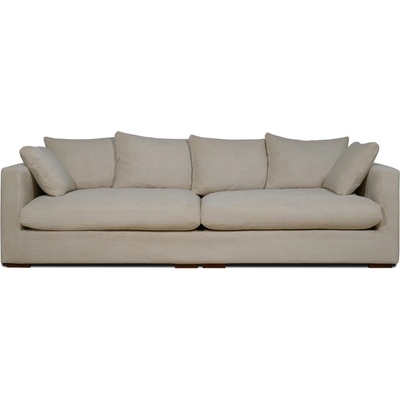 Scandic Бежов велурен диван 266 cm Comfy - Scandic (14161SN LIN4)