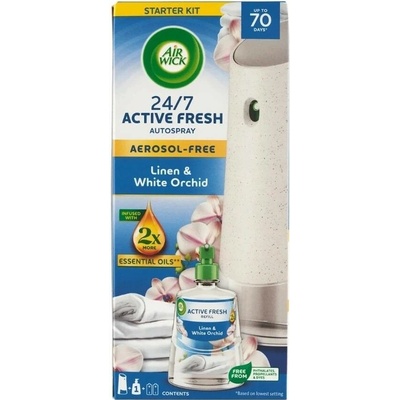 Air Wick Active Fresh Fresh Cotton automatický osvěžovač vzduchu s náplní 228 ml