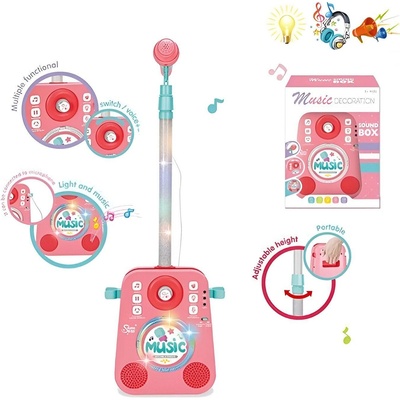 Караоке микрофони с тонколона, mp3 вход със звукови и светлинни ефекти 1092