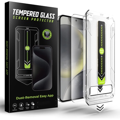 Techsuit Протектор за Samsung Galaxy S25 / Galaxy S24 - Techsuit - [Съвместим с отключване с пръстов отпечатък] TitanGlass CrystalHD - Прозрачен