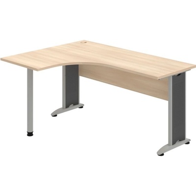 OFFICE PRO s.r.o. HOBIS kancelársky stôl pracovný tvarový, ergo pravý - CE 60 P, agát