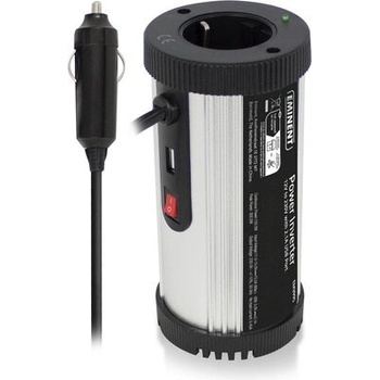 Ewent Инвертор Ewent EM3995, DC/AC 12V/230V, 150W, USB 2.1 A, Сребрист (EWENT-ACT-INV-EM3995)