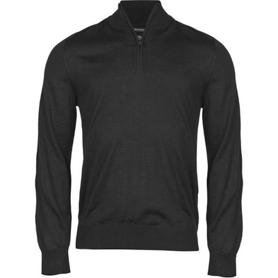 TEE JAYS tj6010 / Мъжки пуловер с 1/4 цип - черен l (18601000203)