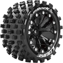 Louise RC ST-ROCK SOFT 1/10 1/2 offset 12mm hex Black Rims 2 ks