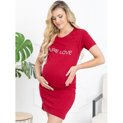 Materská nočná košeľa Pure Love Burgundy