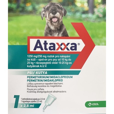 Ataxxa Spot-on pro psy 10-25 kg L 1250 / 250 mg 1 x 2,5 ml