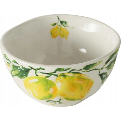 Boltze Keramická miska na polévku stylový vzor citronu 500 ml 8 X 14 cm