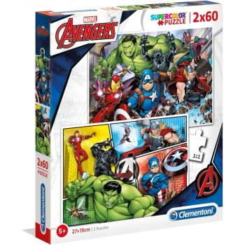 Clementoni - Puzzle 2x60 Avengers - 40 - 99 piese