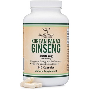 Double Wood Supplements Korean Panax Ginseng - Корейски женшен, 240 капсули Double Wood (NIGGZ DW)