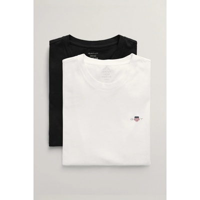 Gant C-neck T-shirt 2-pack Black / White